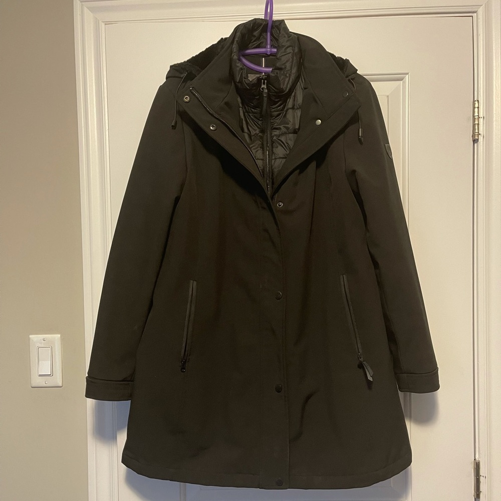 LAST CHANCE Vince Camuto Black Mid Length Waterproof Jacket XL